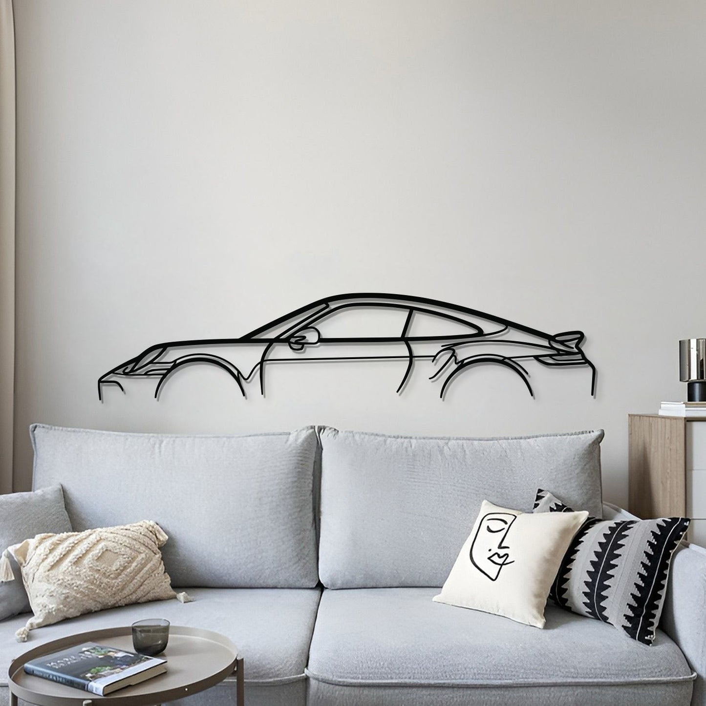 911 Turbo S Model 992 Metal Car Wall Art - MT0878