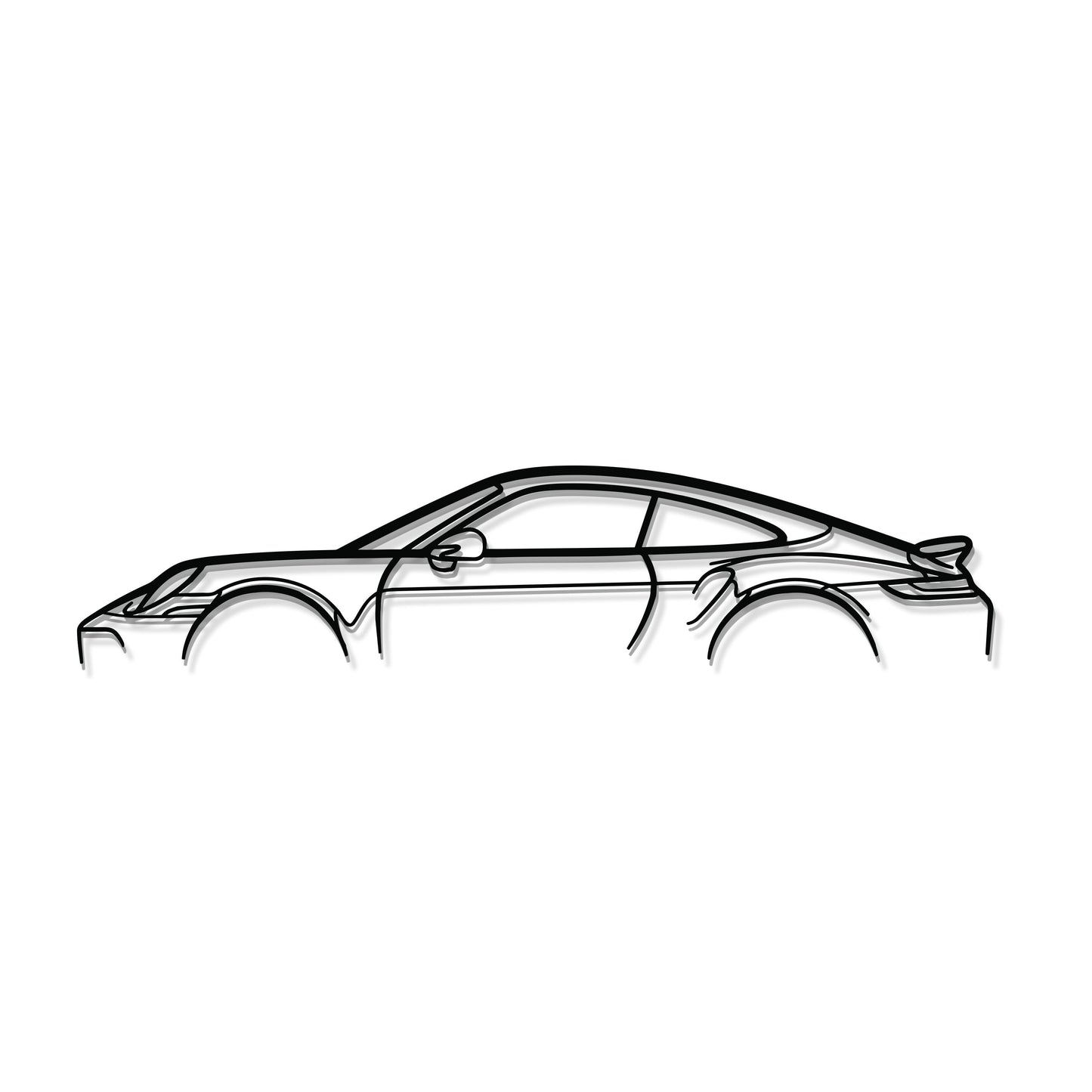 911 Turbo S Model 992 Metal Car Wall Art - MT0878
