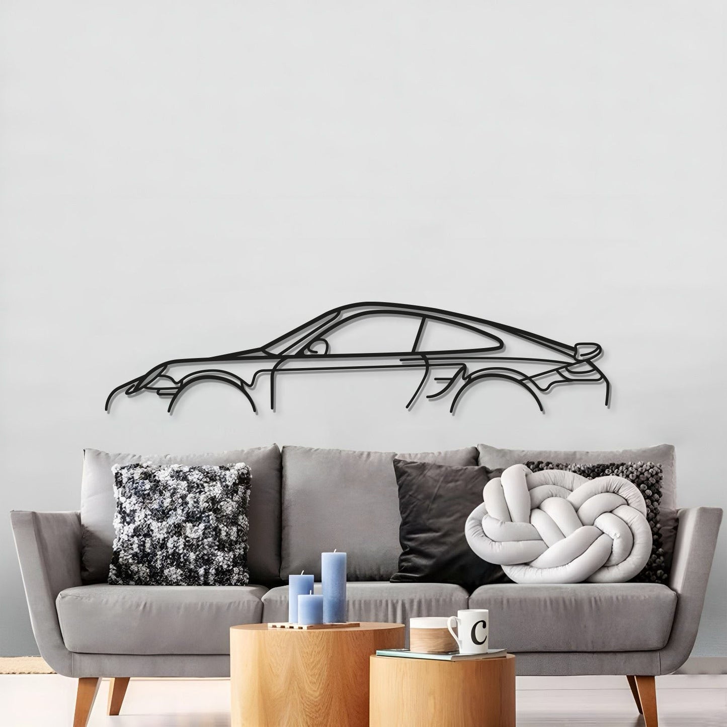 911 Turbo S Model 997 Metal Car Wall Art - MT0879