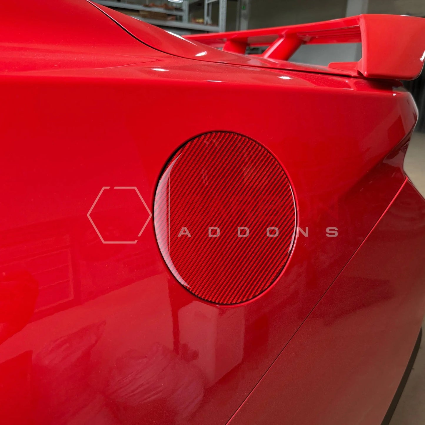2024+ S650 Mustang Exterior Real Carbon Fiber Gas Cap Overlays