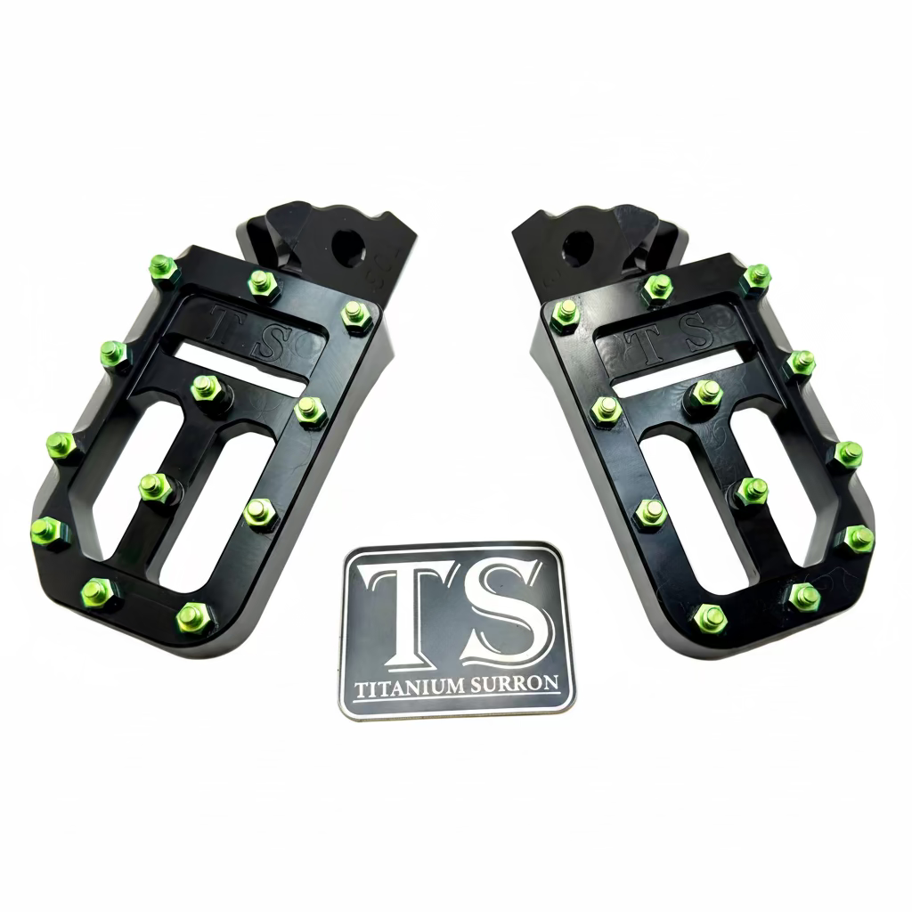 TS Custom Foot Pegs w/ Titanium Grips for Surron and Most Light E-moto