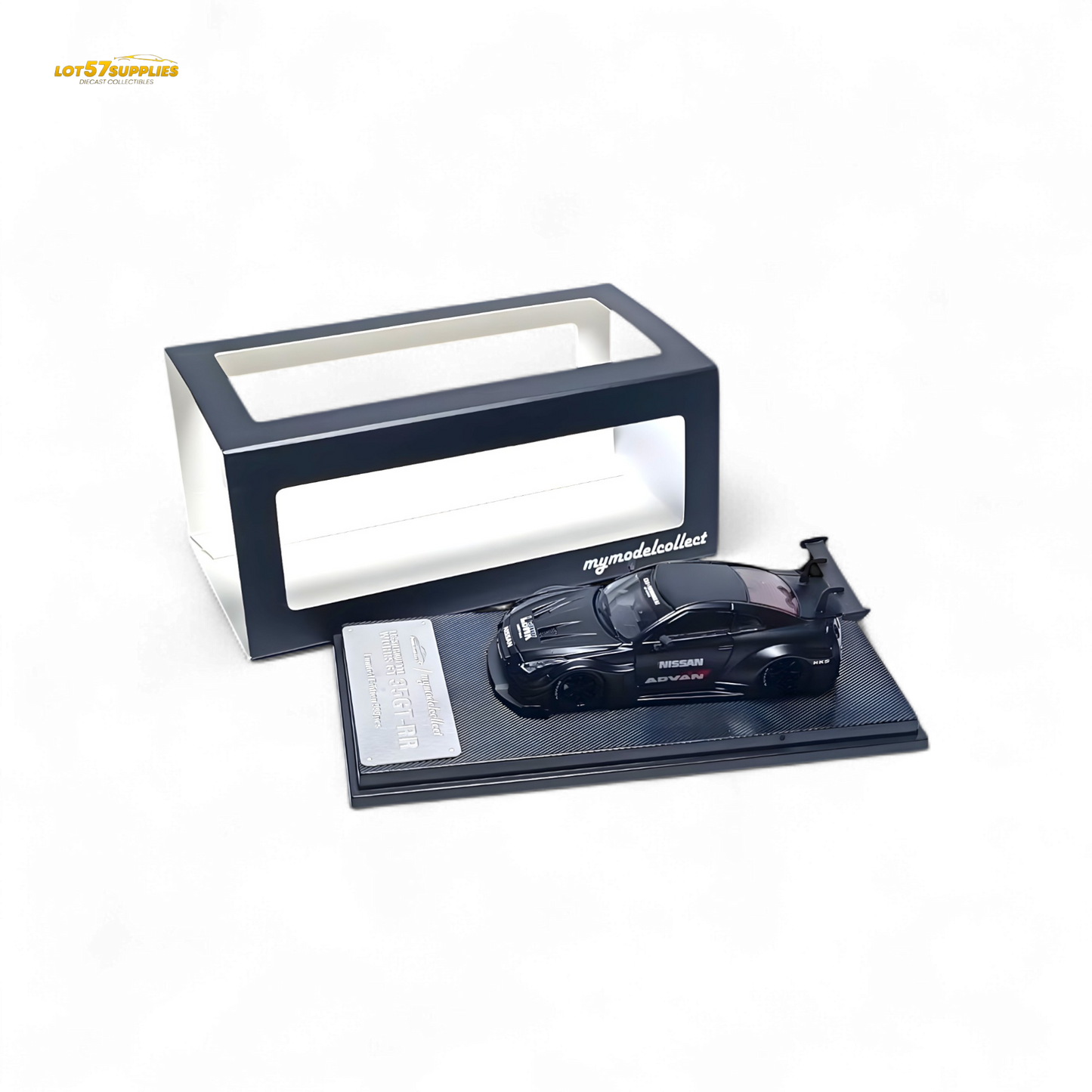 MC Skyline R35 GTR GT - Matte Black Advan Liberty Walk (LB) 1:64