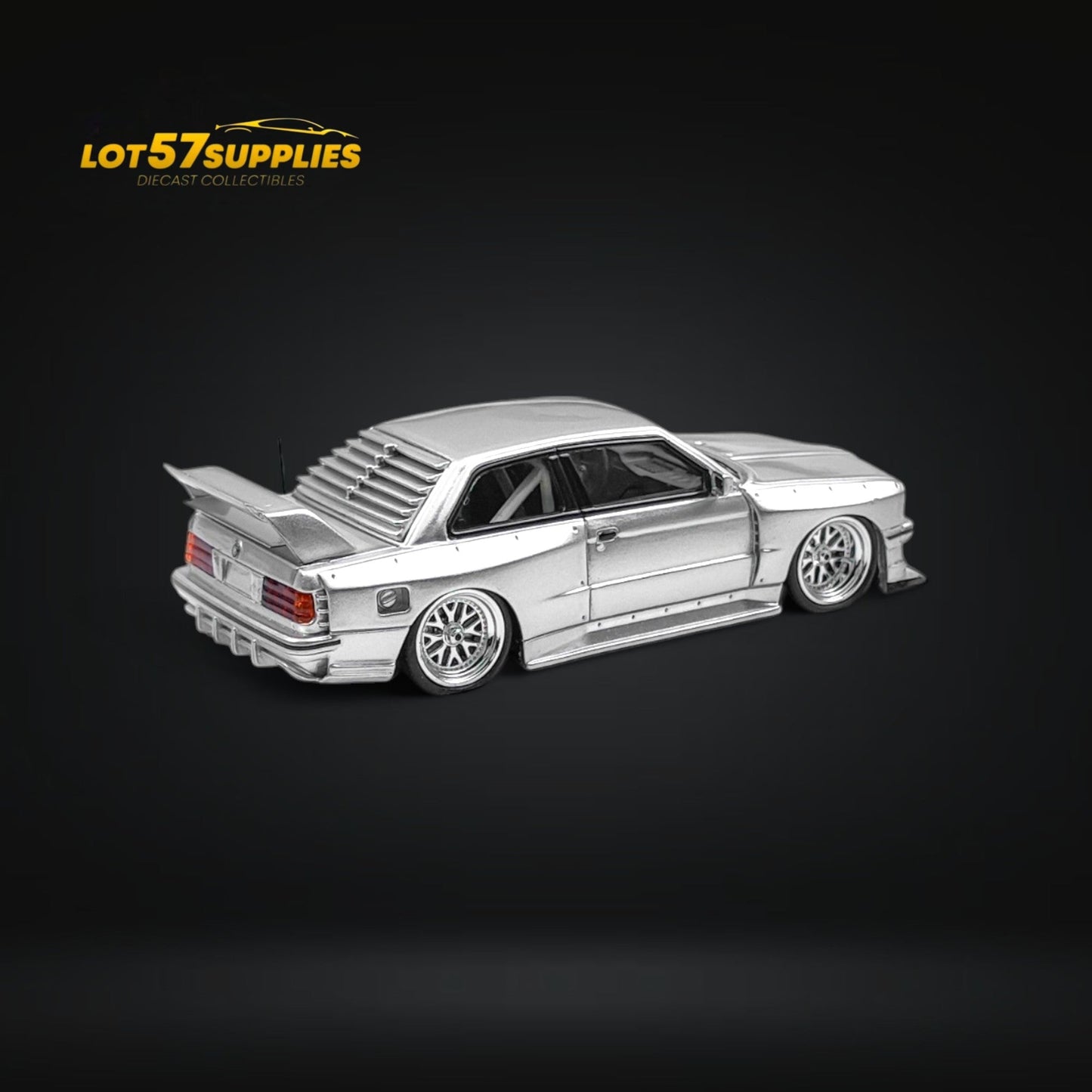 NA BMW E30 Wide-Body Resin Model Silver 1:64