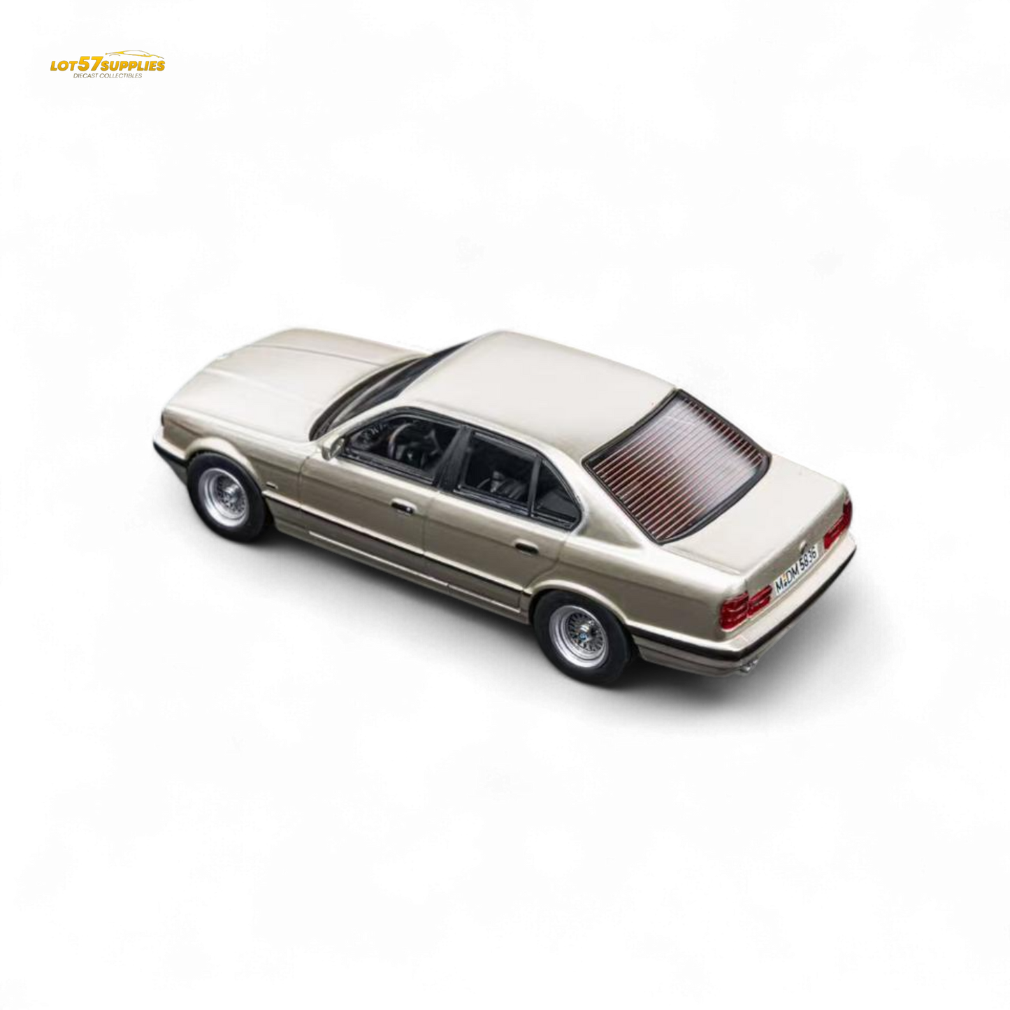 (Pre-Order) DCM BMW E34 5-Series Sedan - Cashmere Beagle Gold 1:64