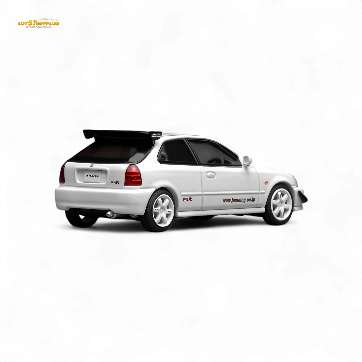 (Pre-Order) Motorhelix Honda Civic Type R EK9 J's Racing Livery White 1:64