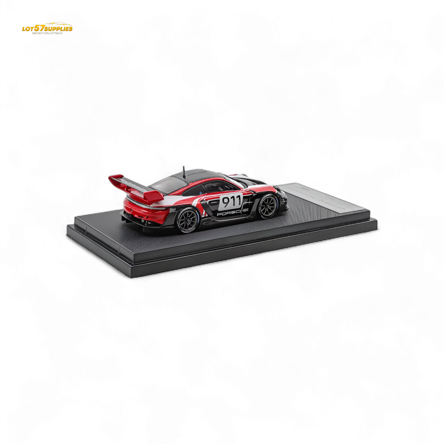 (Pre-Order) HKM 911 GT3 R Rennsport - Red-White #911 1:64