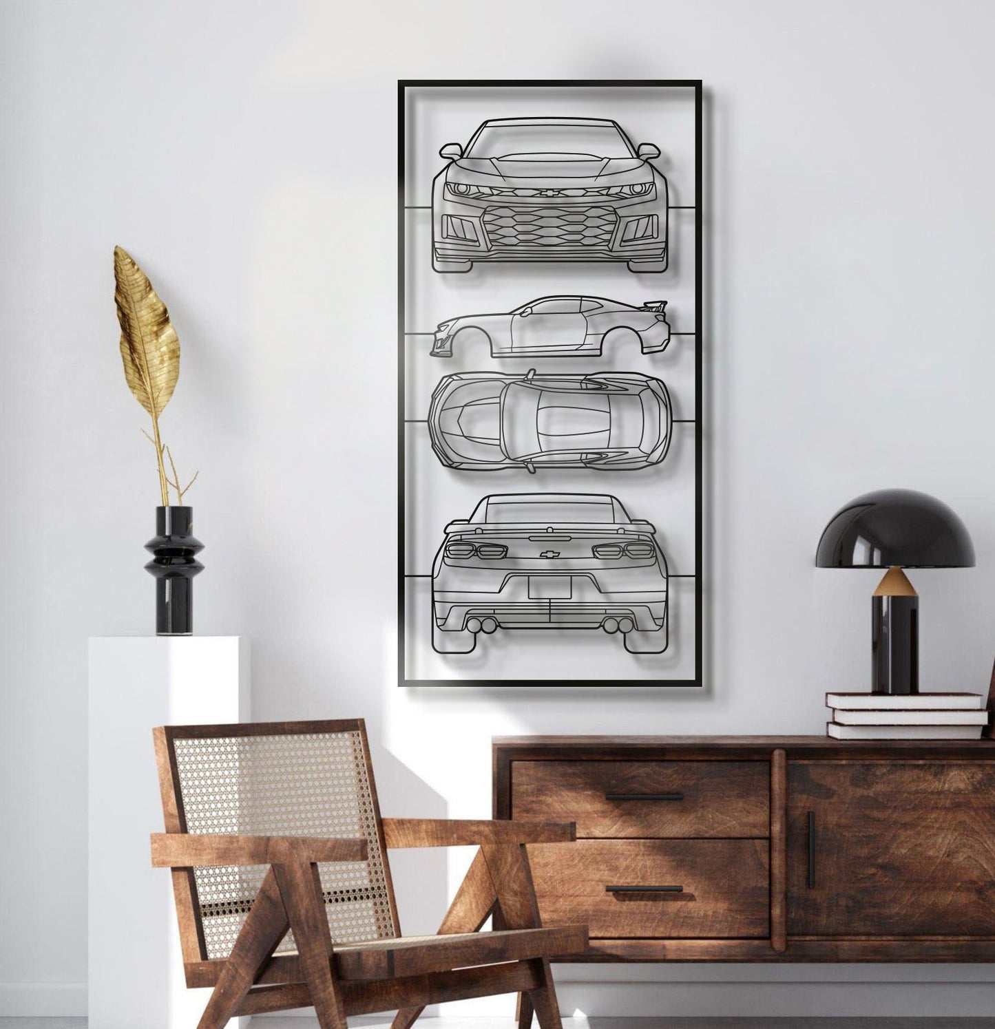 2017 Camaro ZL1 Quad Profile Metal Frame Silhouette - MT1441