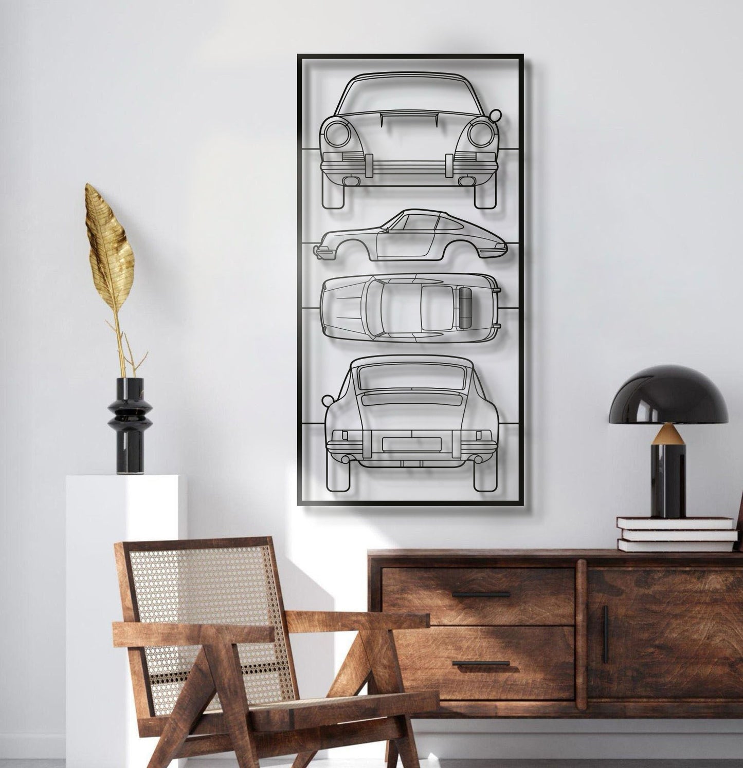 1964 911 (901) Quad Profile Metal Frame Silhouette - MT1455