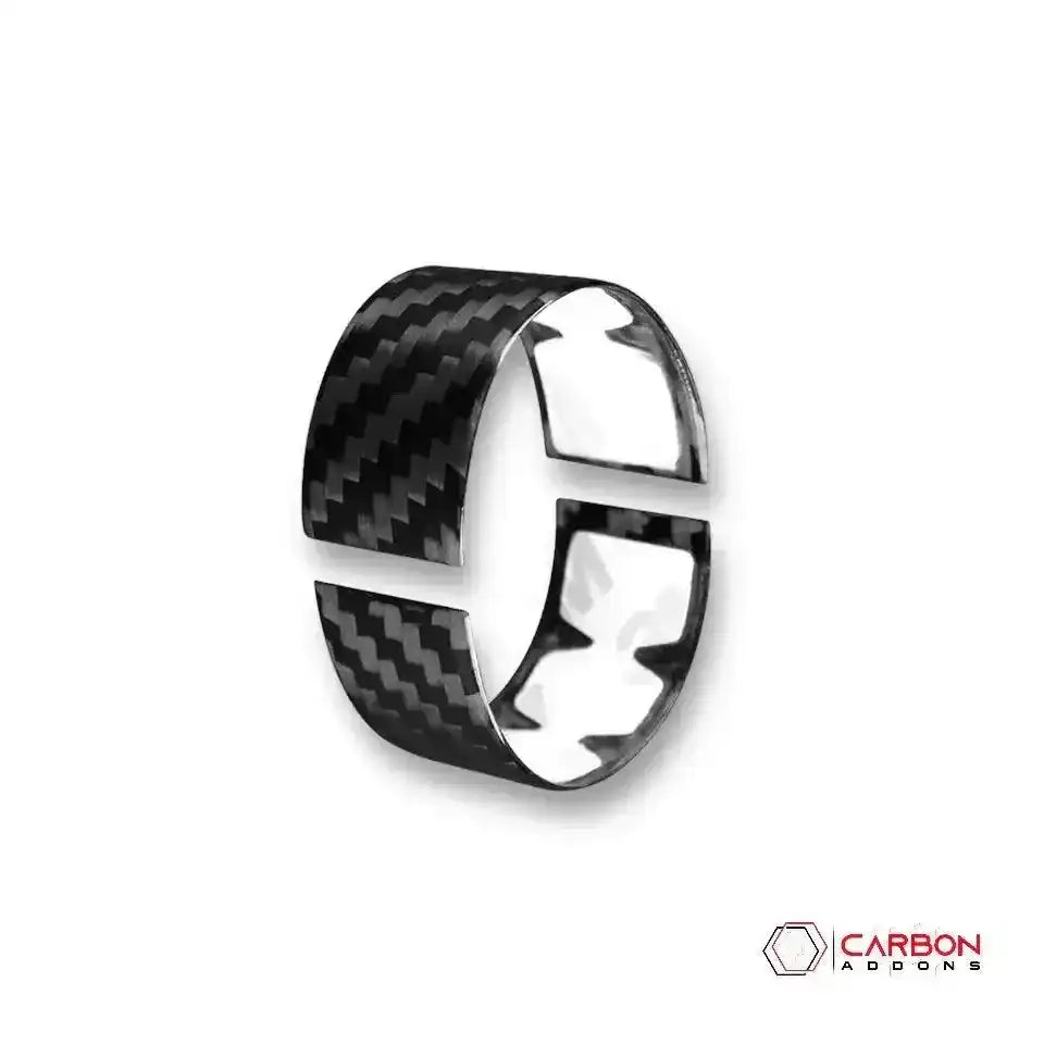 C8 Corvette Real Carbon Fiber Steering Wheel Racing Stripe Covers (2020–2027)