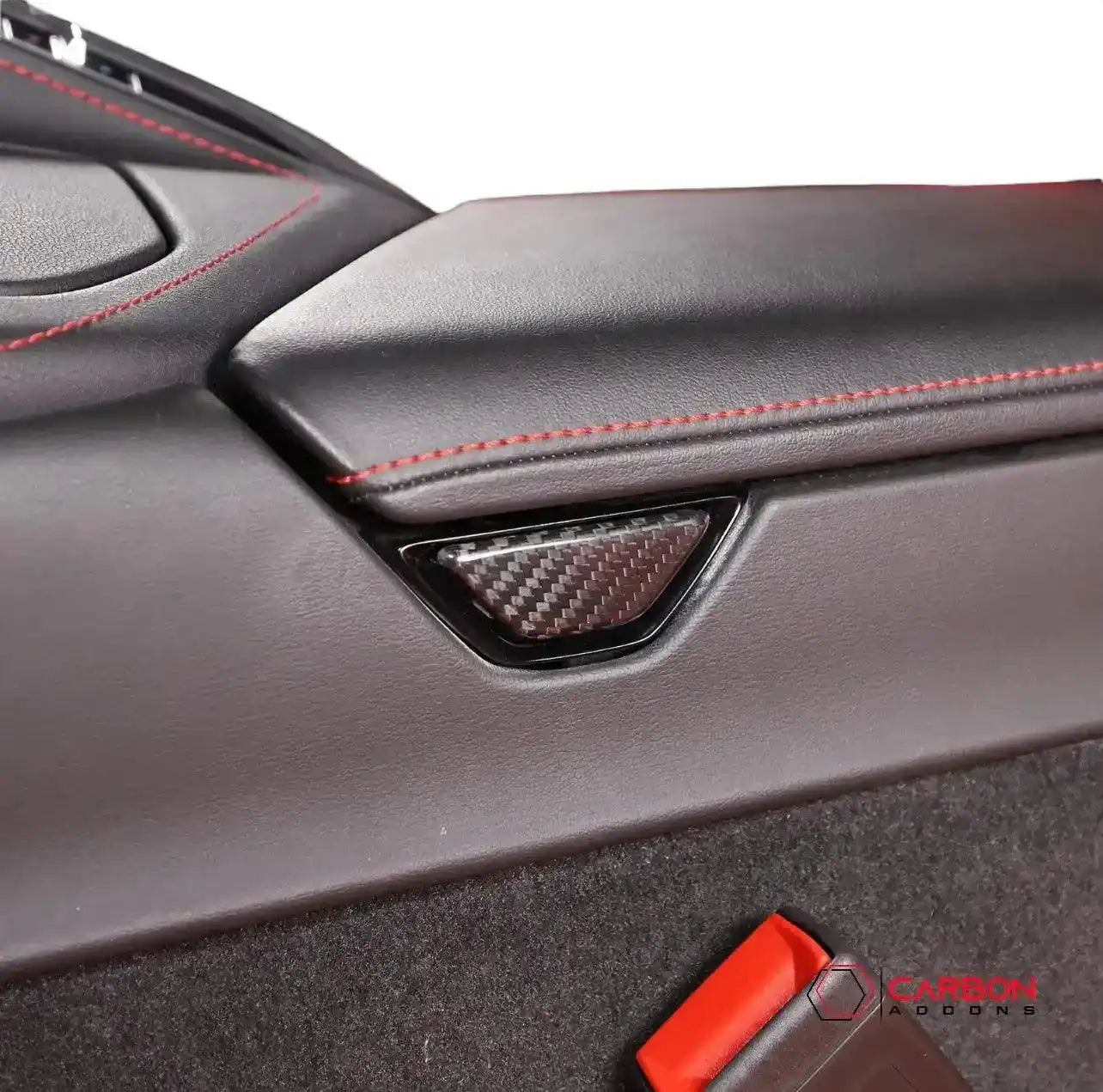 C8 Corvette Real Carbon Fiber Armrest Button & Trim Covers | Interior Upgrade (2020–2027)