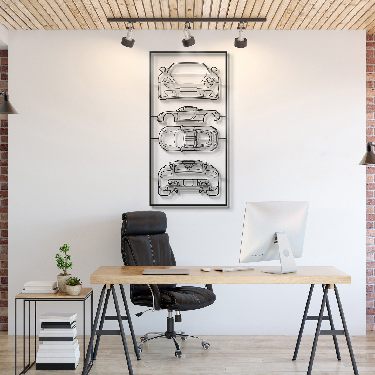 2003 Carrera GT Quad Profile Metal Frame Silhouette - MT1459