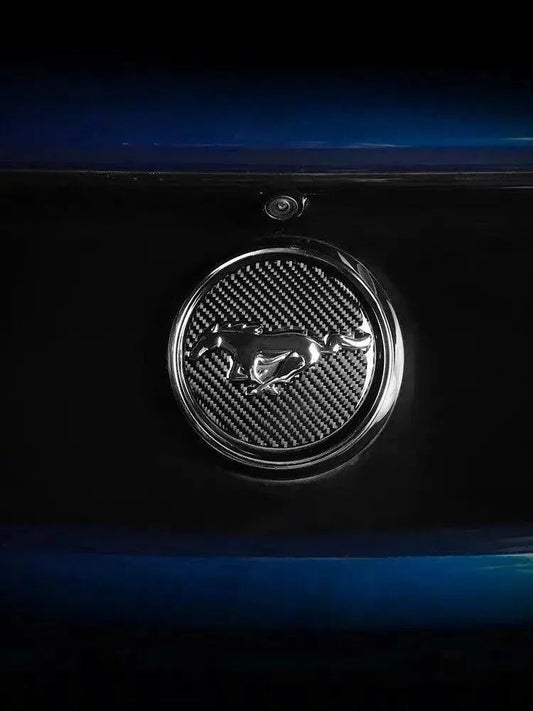 Carbon Fiber Rear Trunk Logo Emblem Overlay For Mustang 2015-2019