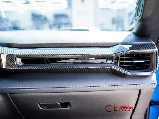 Real Carbon Fiber Passenger Side Dashboard AC vent Trim Cover for 2024+ Ford Mustang