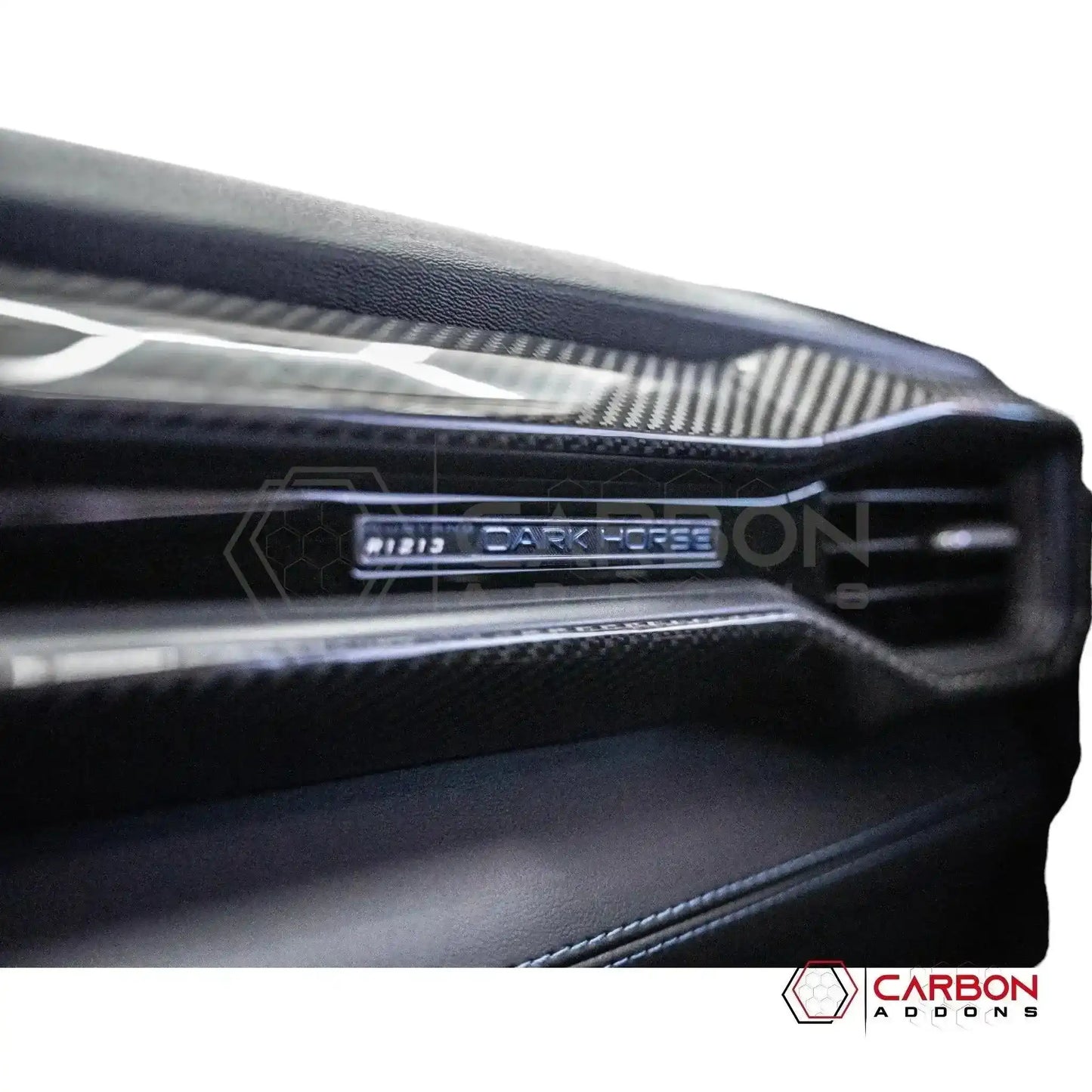 Real Carbon Fiber Passenger Side Dashboard AC vent Trim Cover for 2024+ Ford Mustang