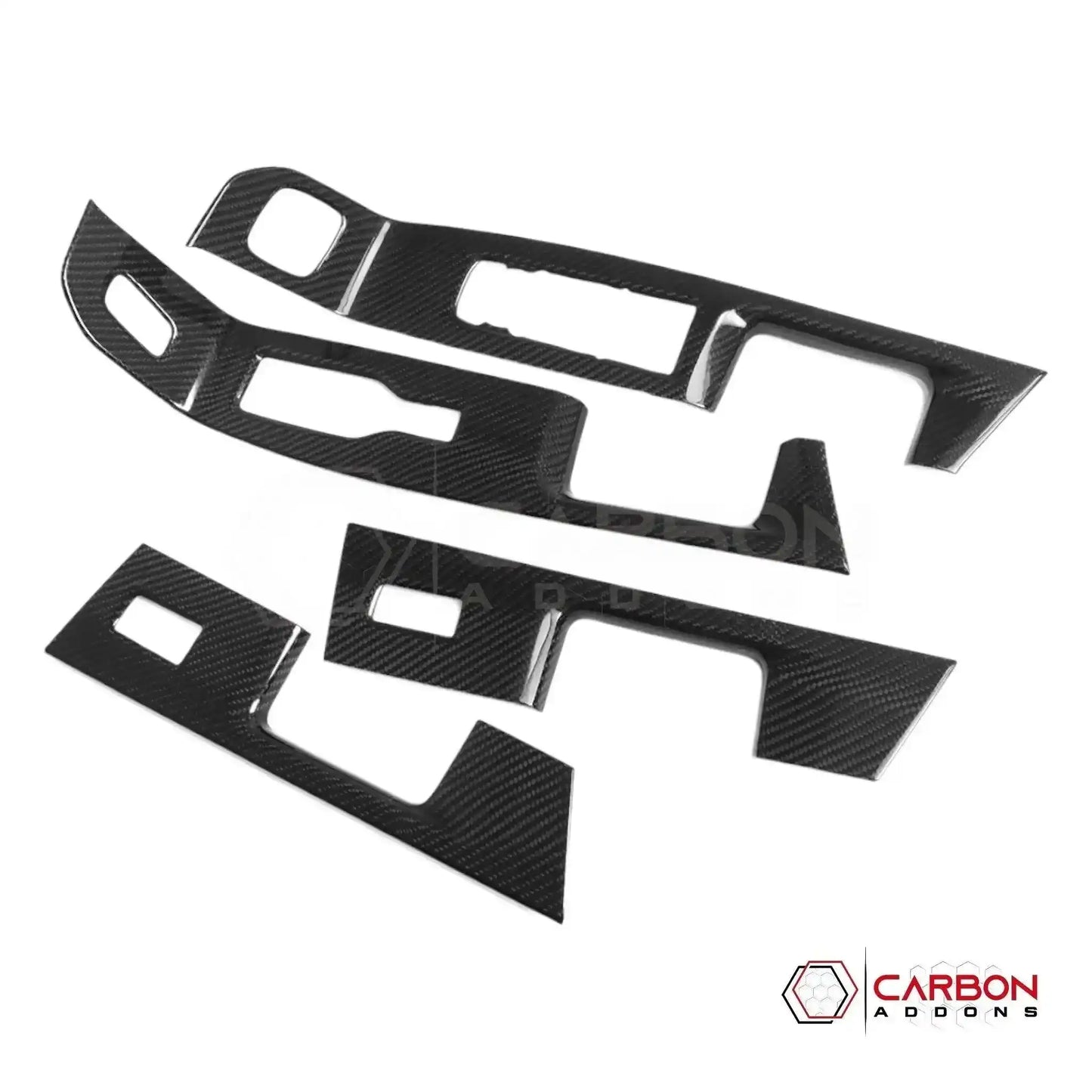 Real Carbon Fiber Window Switch Trim Cover for 2021+ Ford F-150