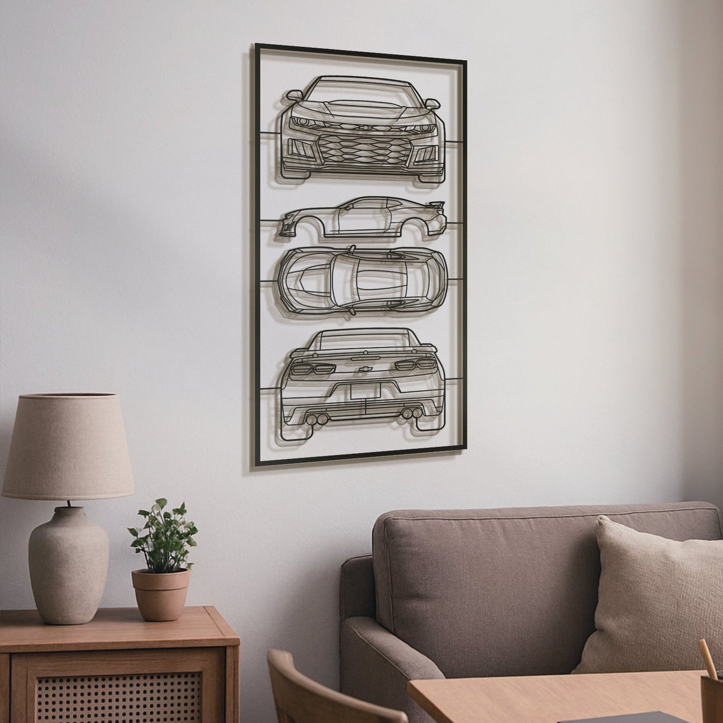 2017 Camaro ZL1 Quad Profile Metal Frame Silhouette - MT1441