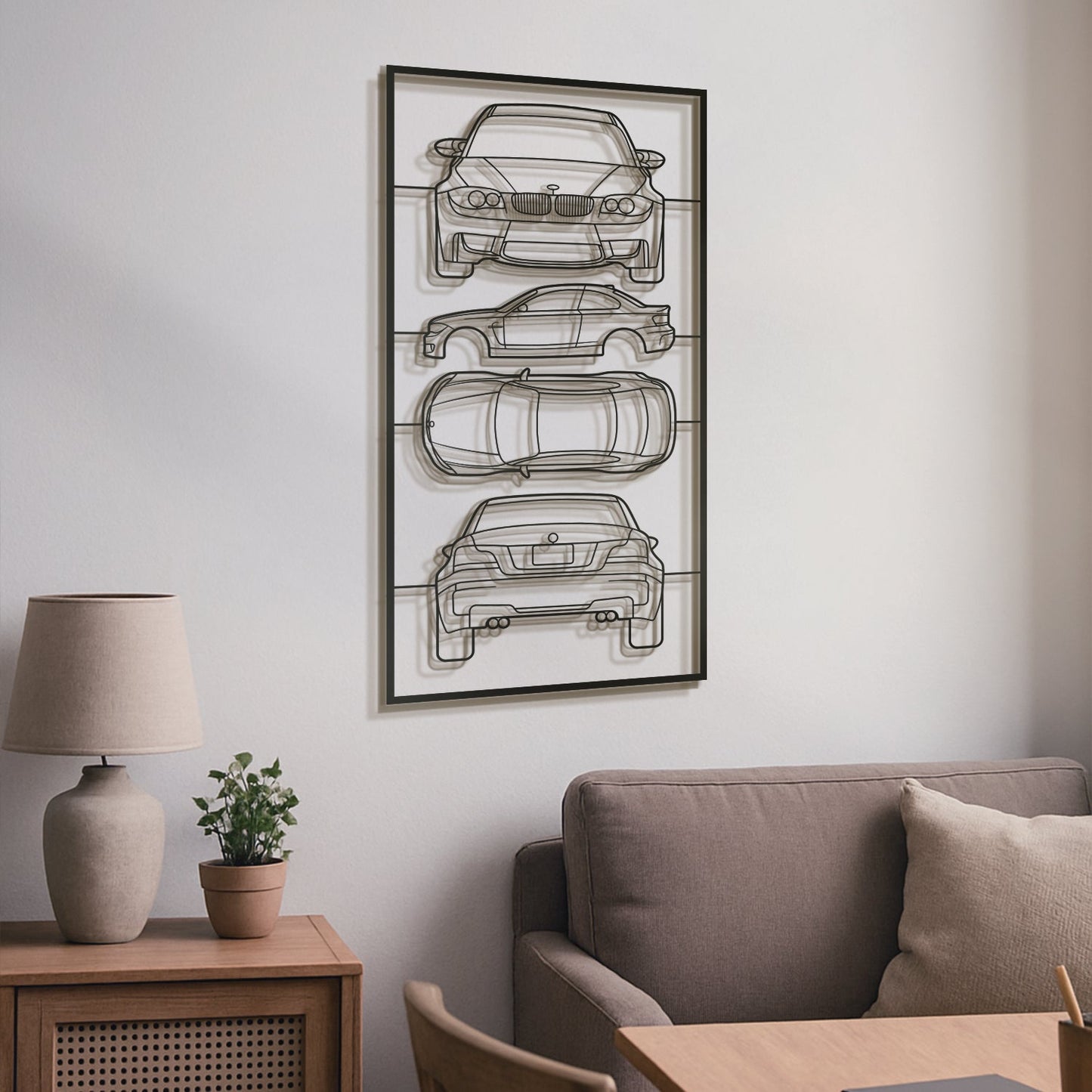 2011 1 Series M Coupe (E82) Quad Profile Metal Frame Silhouette - MT1429