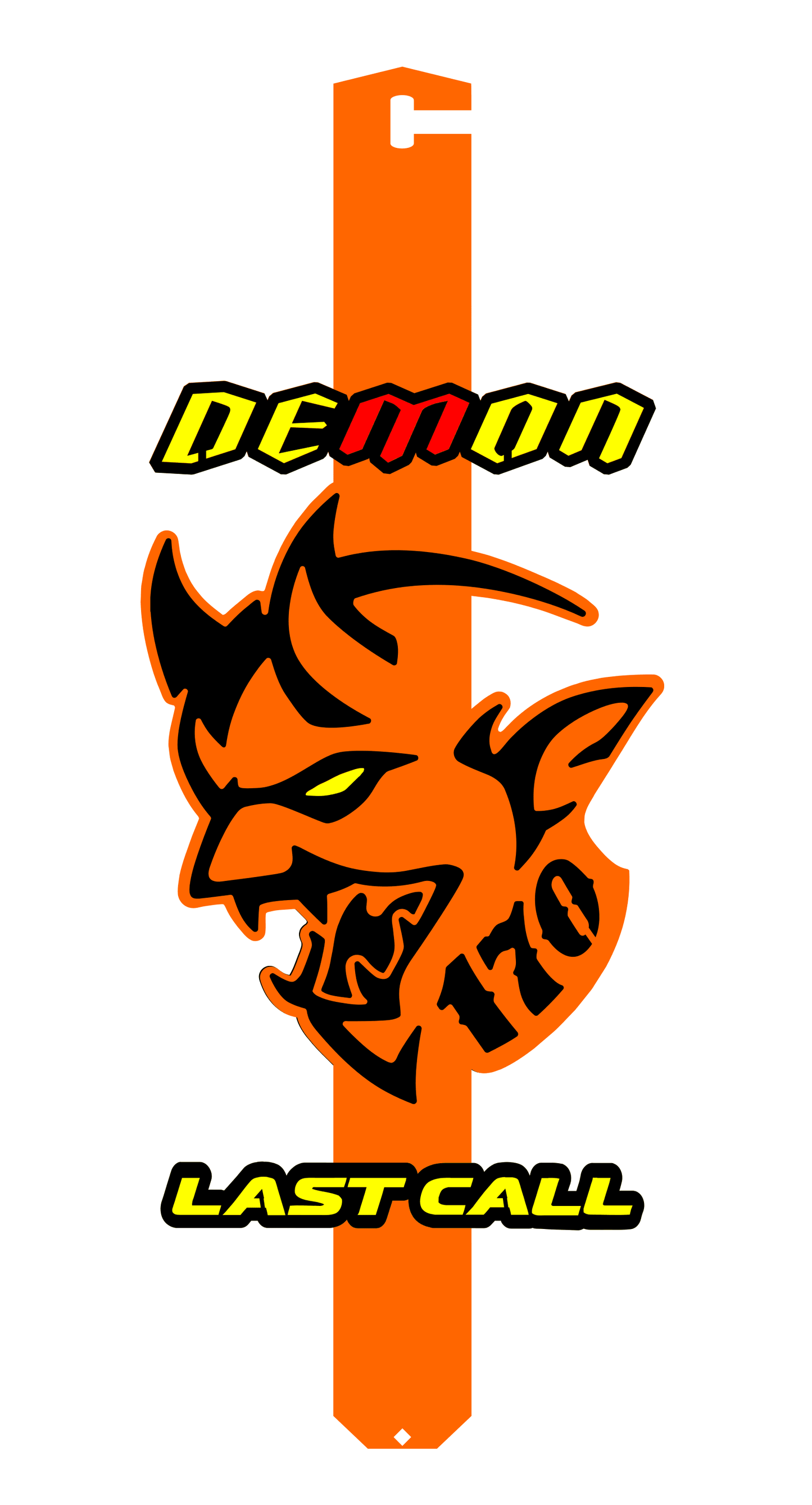 Dodge Demon Last call 170 hood prop Full color - Martin Metalwork LLC
