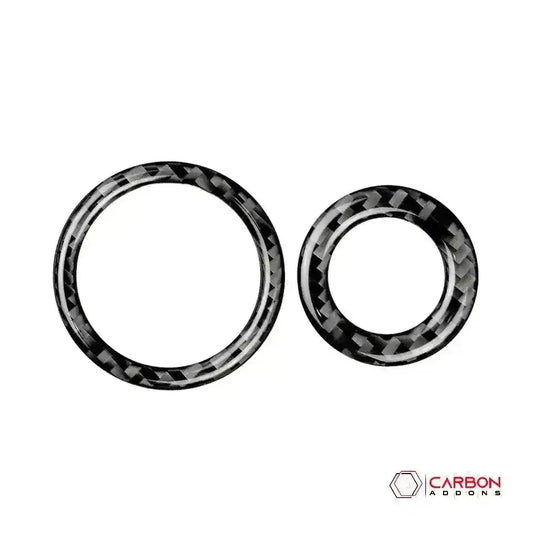 Dodge Challenger Charger Durango Jeep Chrysler 2015-2023 Carbon Fiber Start Button Surround Trim Overlay