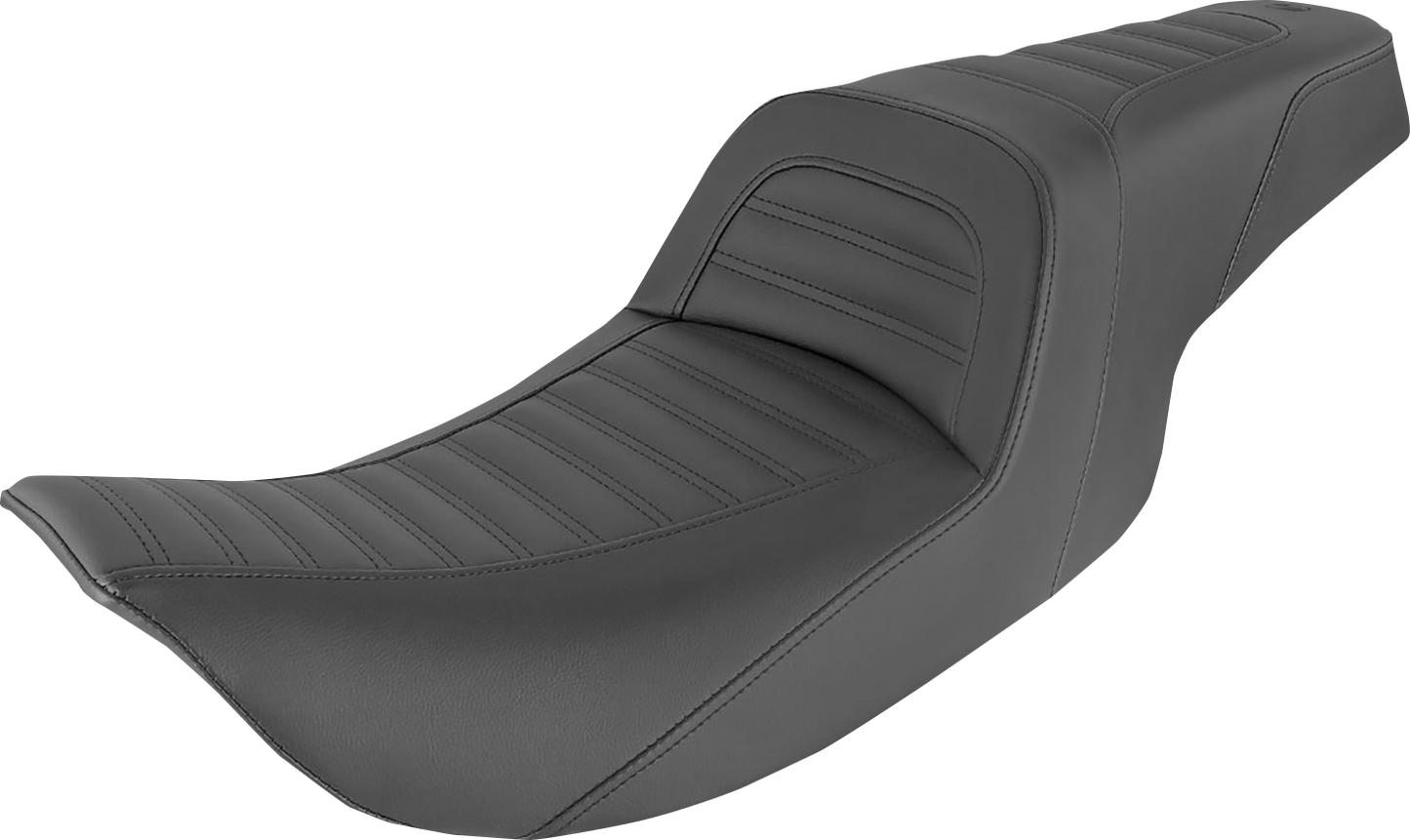 SADDLEMEN Slim Roll & Pleat Seat - Black 897-06-161