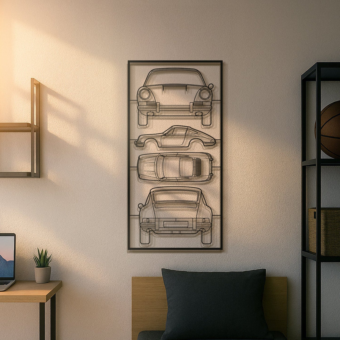 1964 911 (901) Quad Profile Metal Frame Silhouette - MT1455