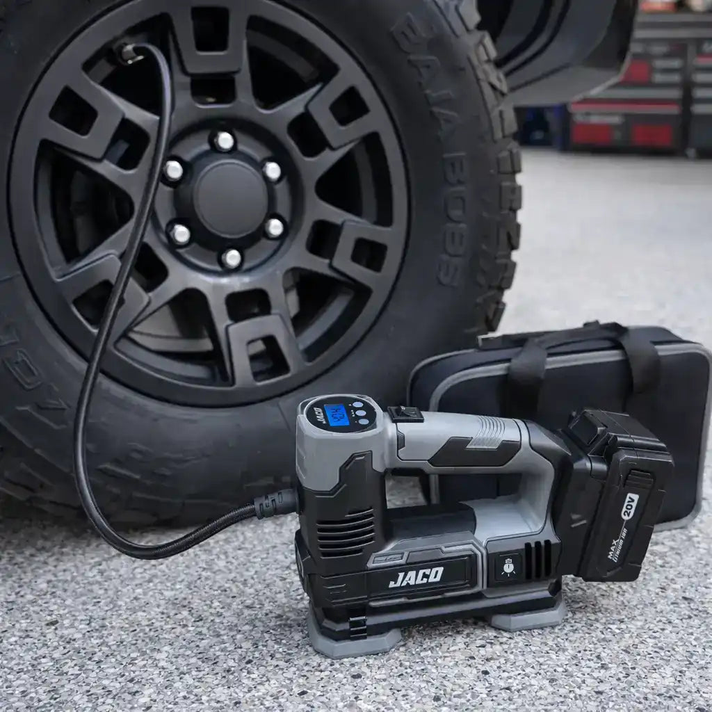 20V Cordless Tire Inflator Portable Air Compressor | 4.0Ah Lithium-Ion Battery Powered Air Pump