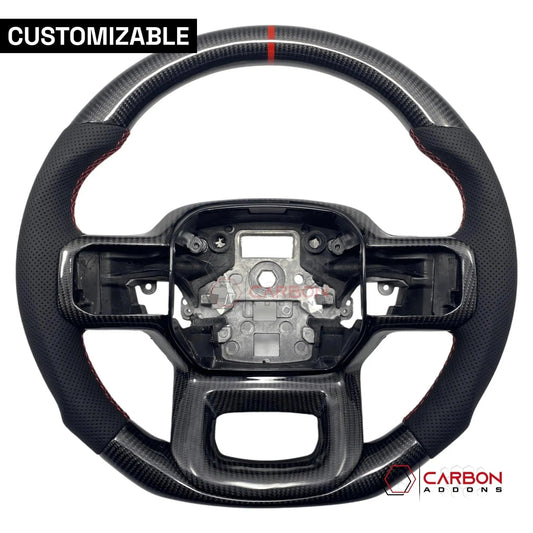 F150 2021-2024 Custom Heated Carbon Fiber Steering Wheel