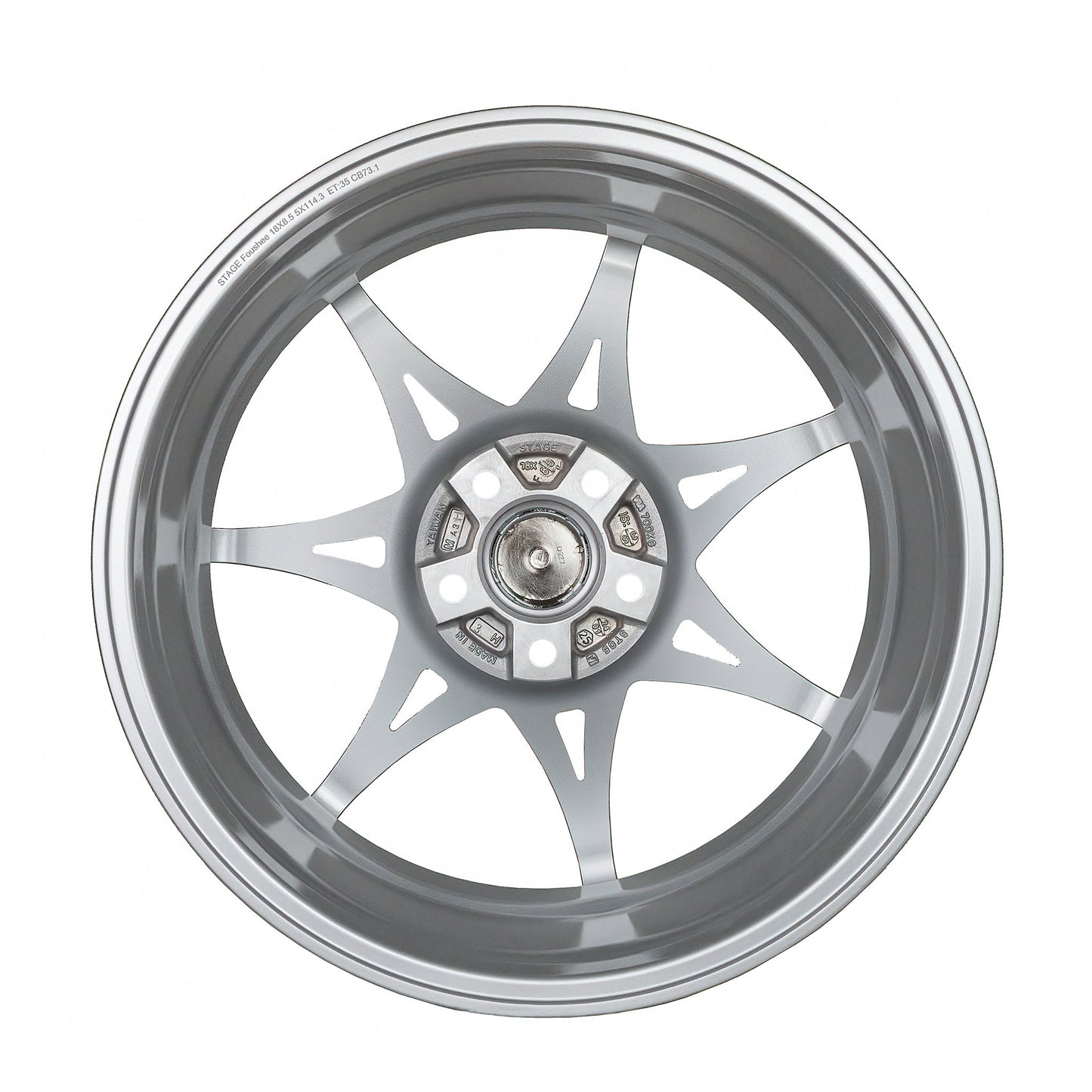 Foushee 18x9.5 +22mm 5x114.3 CB: 73.1 Color: Liquid Silver