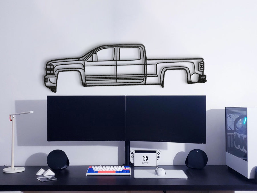 2015 Silverado 2500HD Metal Car Wall Art - MT0516