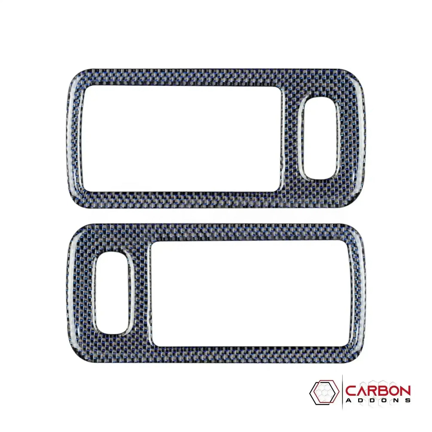 Reflective Carbon Fiber Door Handle Trim Overlay For Mustang 2010-2014
