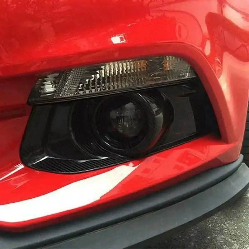 Carbon Fiber Bumper Fog Light Bezel Cover for Mustang 2015-2017