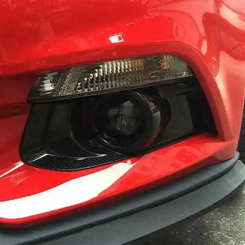 Carbon Fiber Bumper Fog Light Bezel Cover for Mustang 2015-2017