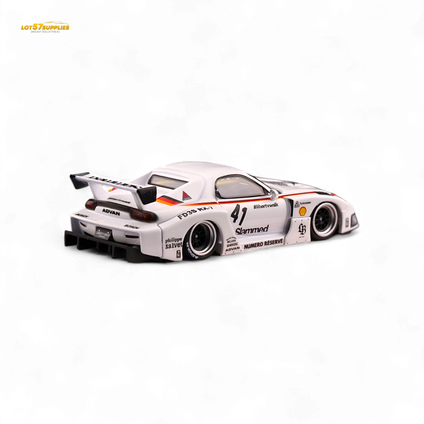Inno64 Mazda RX-7 LBWK in White 1:64 IN64-LBWK-RX7-02