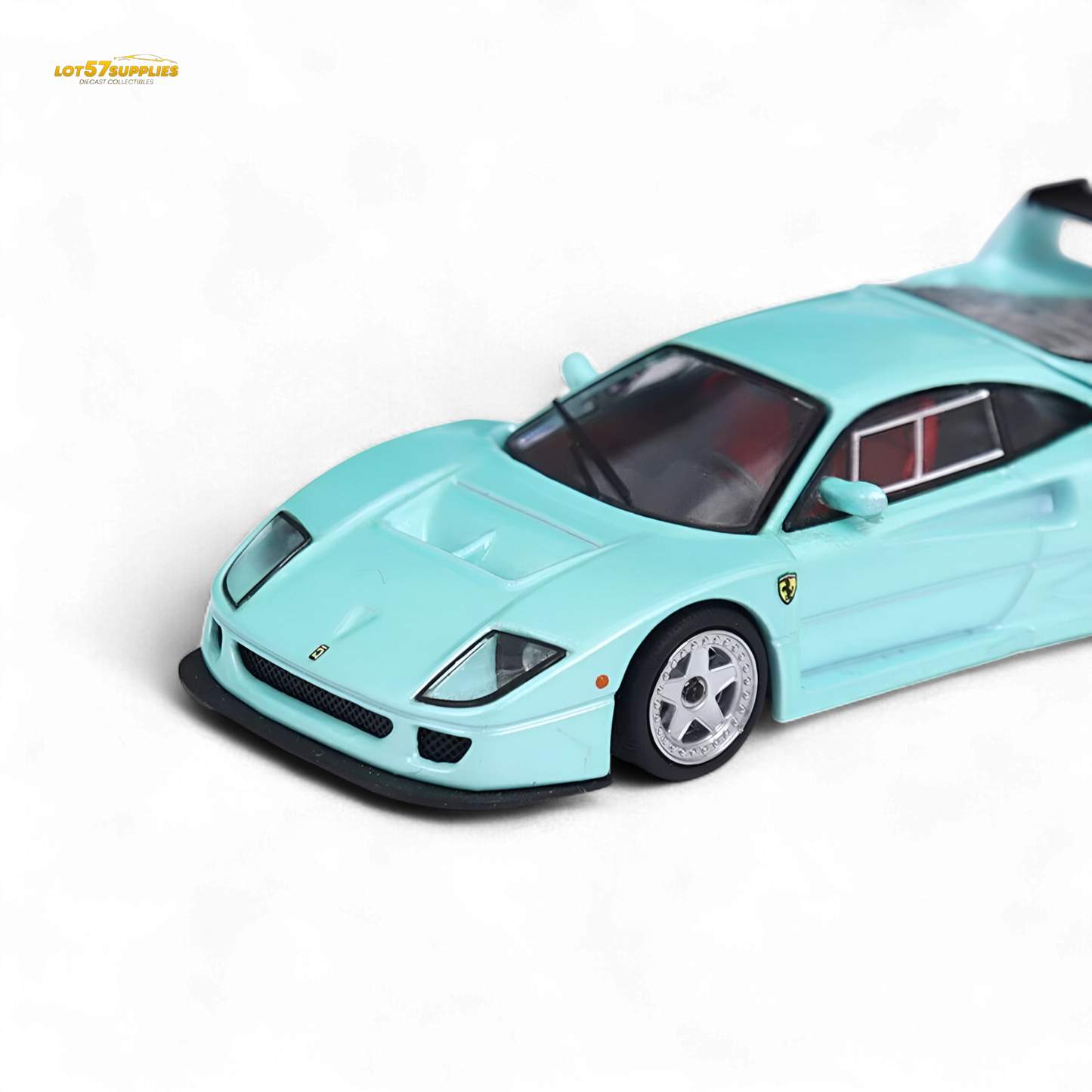 Stance Hunters Ferrari F40 LM Light Aqua Green With Removable Rear Engine Cover 1:64