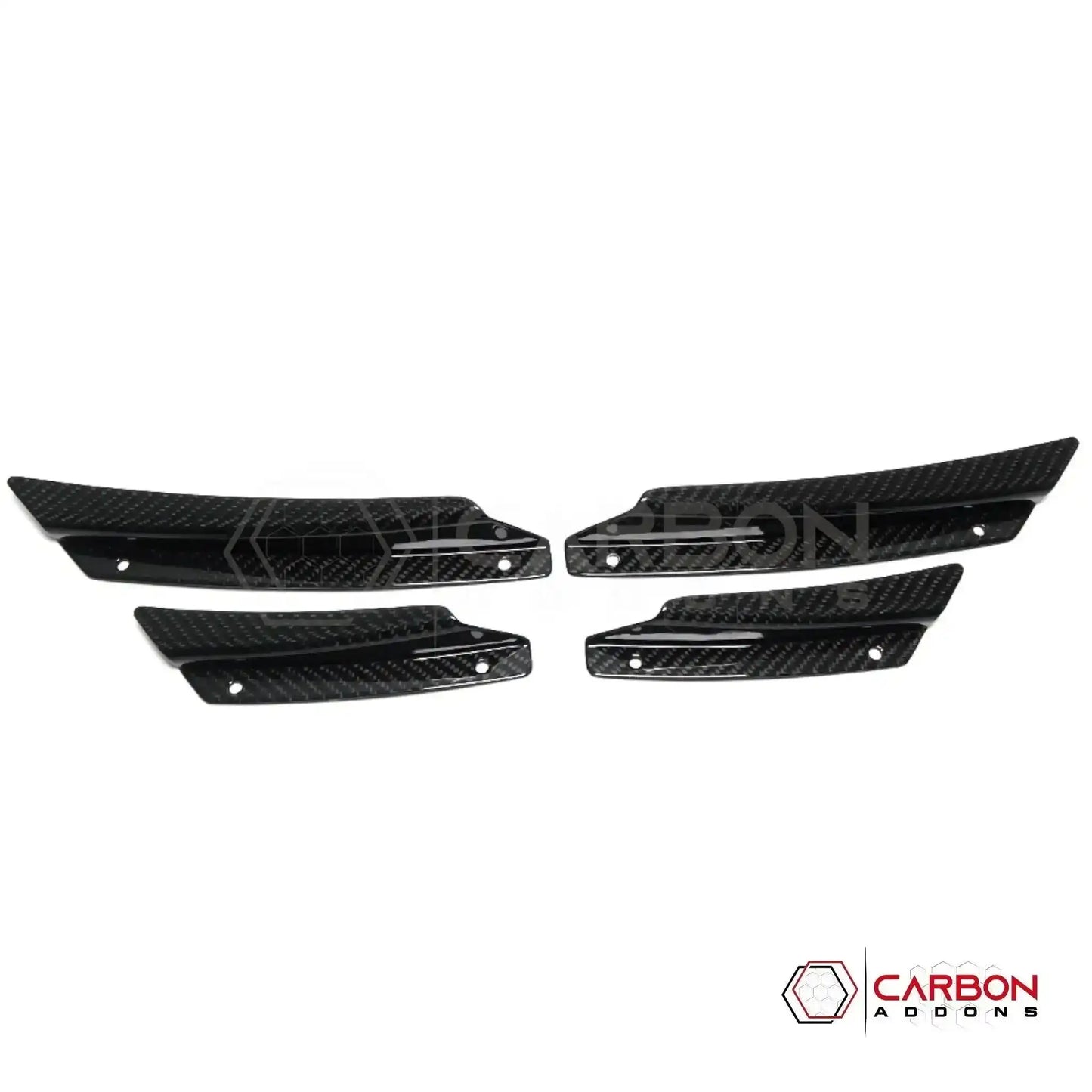 C8 Corvette Carbon Fiber Front Bumper Canards (4-Piece Set) | Aero Upgrade (2020–2027)