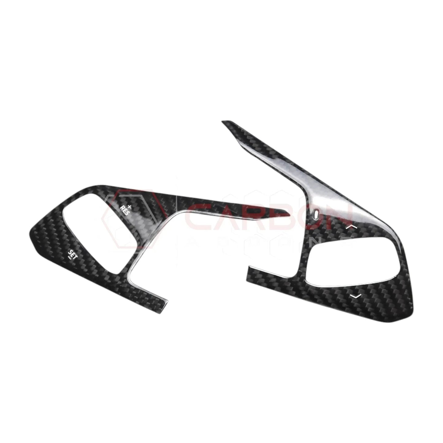 C8 Corvette Real Carbon Fiber Steering Wheel Button Trim Covers | Interior Upgrade (2020–2027)