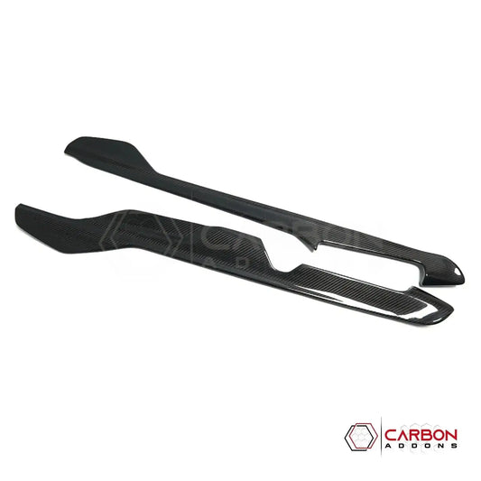 2020+ C8 Corvette Real Dry Carbon Fiber Center Console Lower Trim Covers | Interior Overlay
