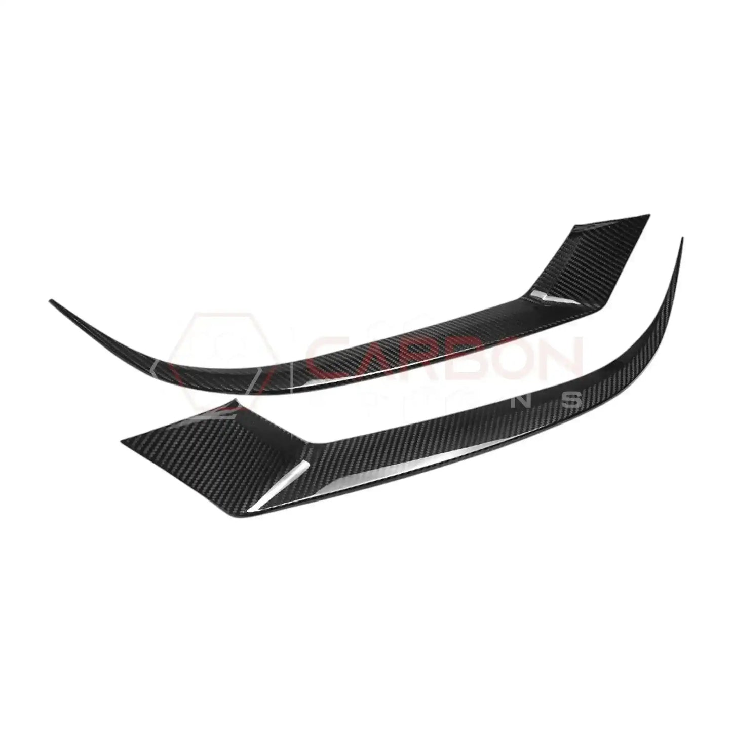 Real Carbon Fiber Headlight Eyelid Covers for 2024+ Ford Mustang