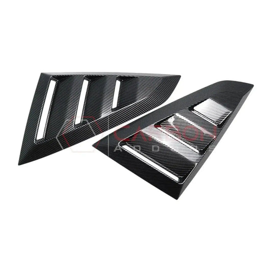 Rear Quarter Window Louvers for 2024+ Ford Mustang (Gloss Black ABS)