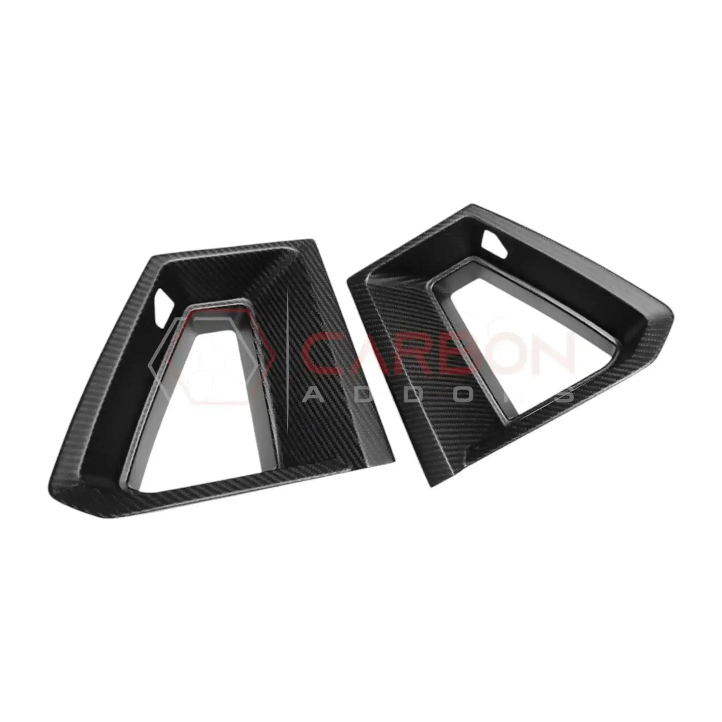 Real Carbon Fiber Upper Grille Trim Covers for 2024+ Ford Mustang Dark Horse