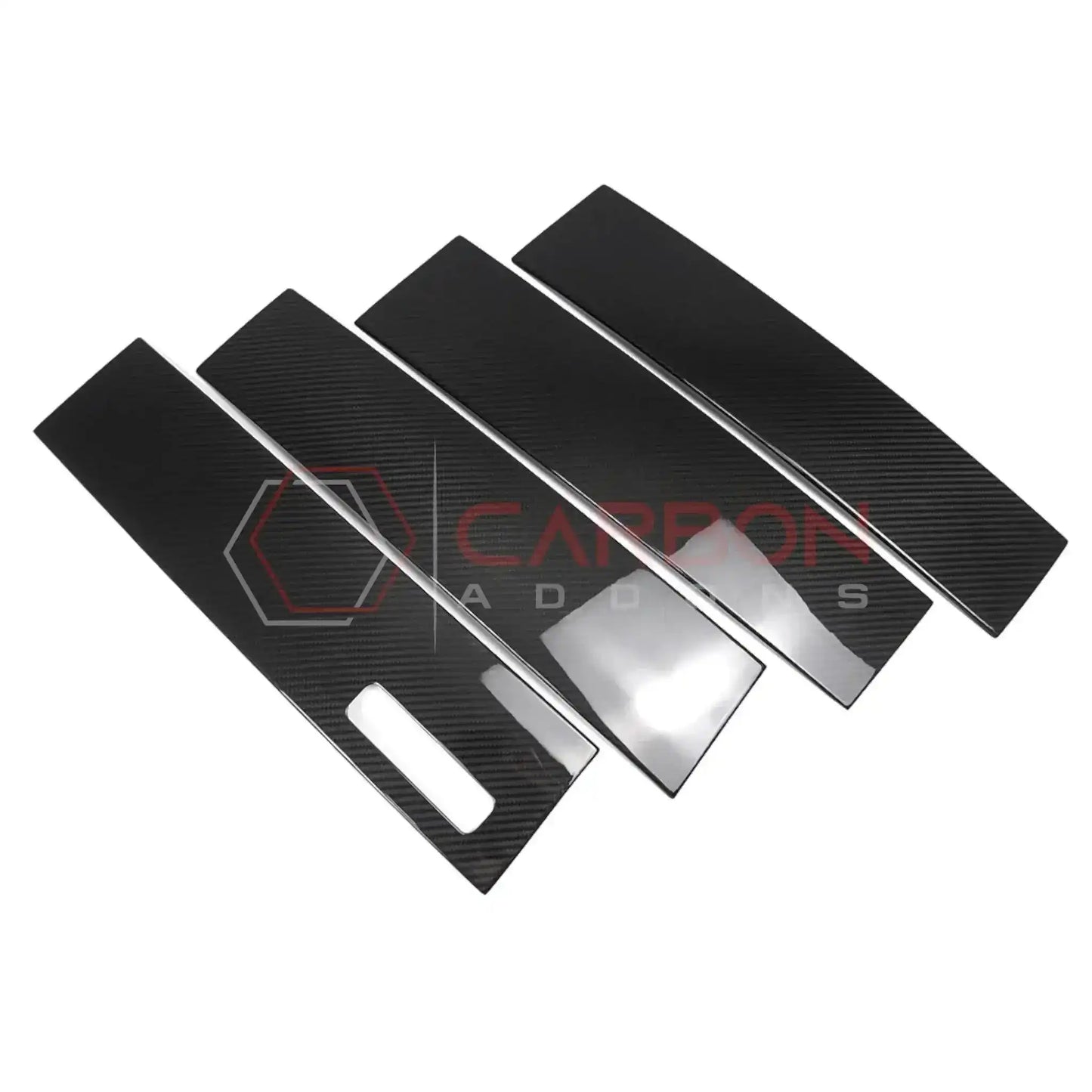 Real Carbon Fiber B-Pillar Post Trim Covers for 2021+ Ford F-150
