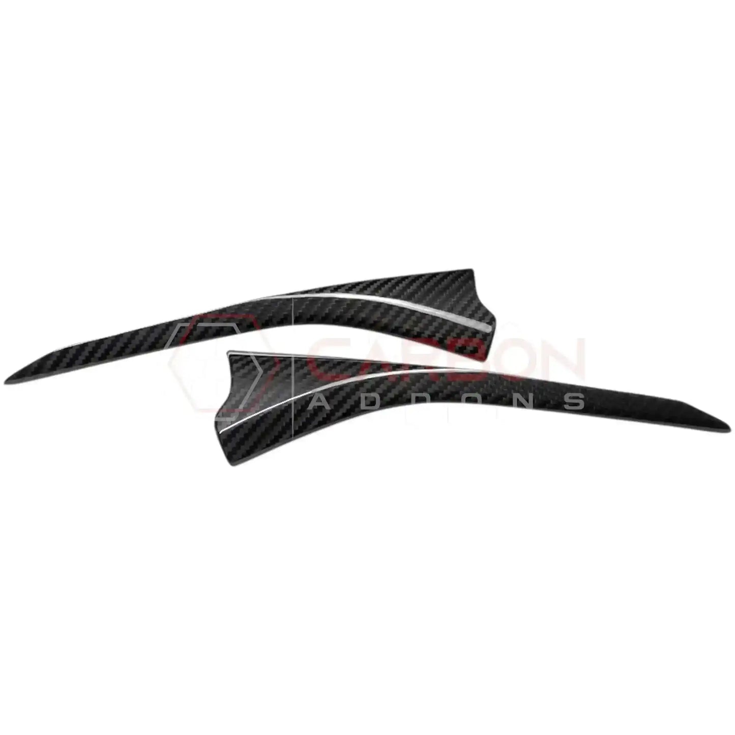 C8 Corvette Real Carbon Fiber Door Panel Upper Trim Covers (2020-2025)