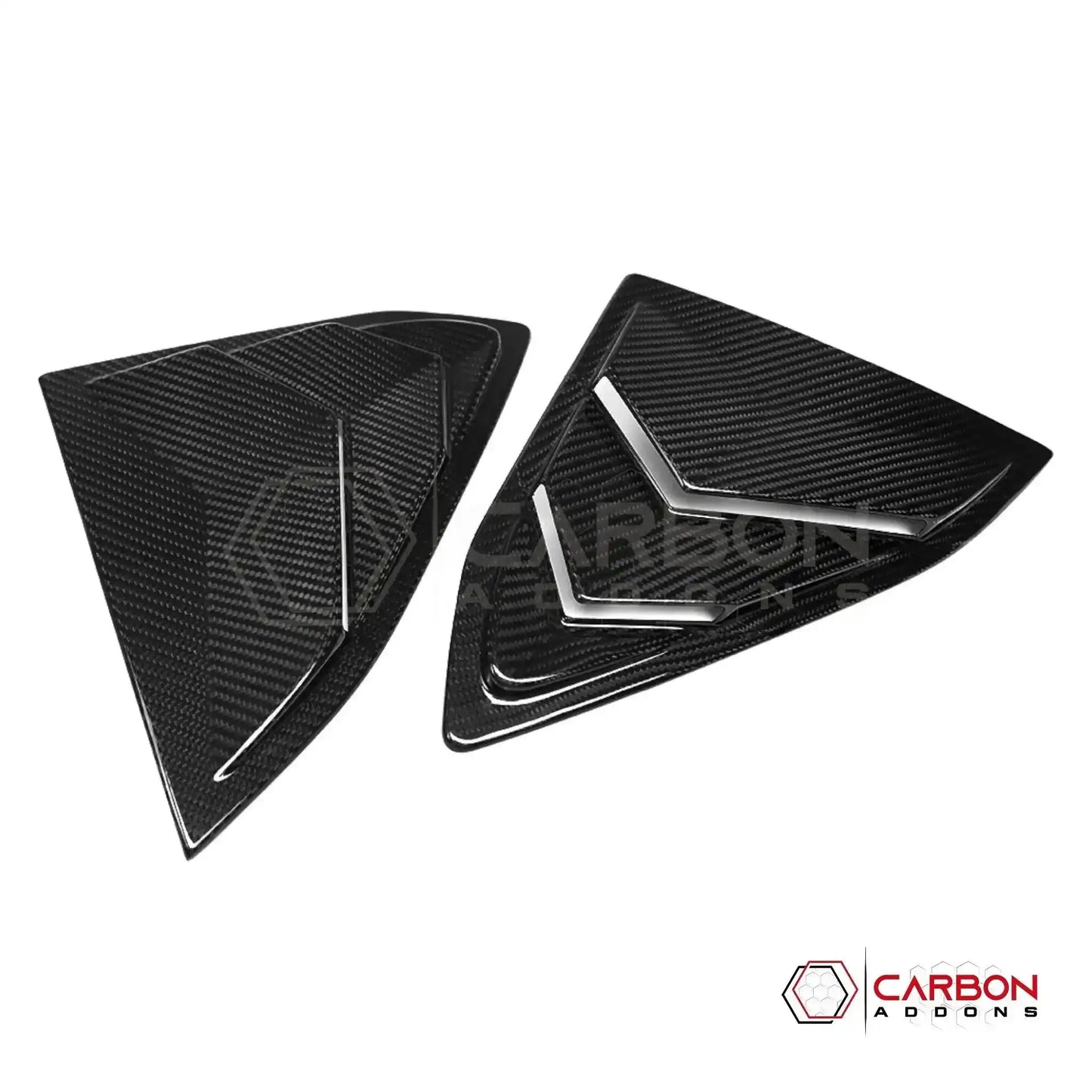 C8 Corvette Coupe Carbon Fiber C-Pillar Quarter Window Louvers | Exterior Overlay (2020–2026)