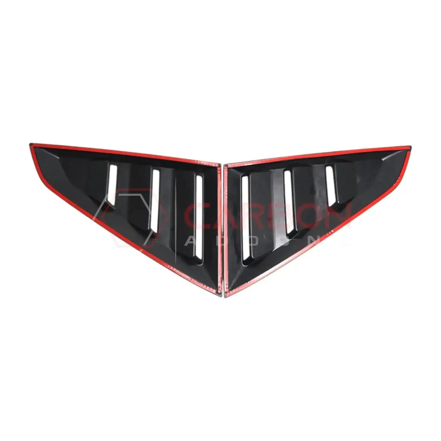 Rear Quarter Window Louvers for 2024+ Ford Mustang (Gloss Black ABS)