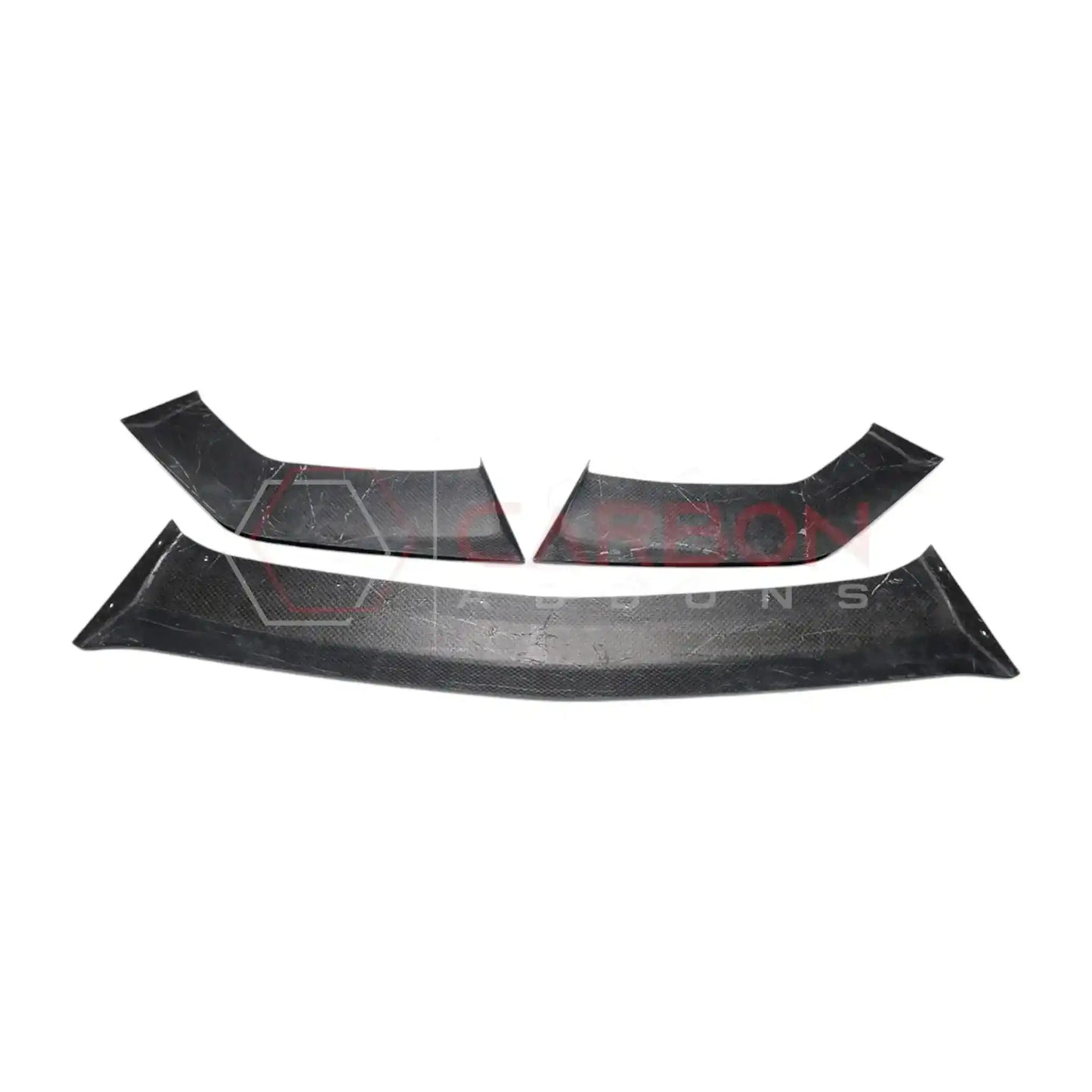 Real Carbon Fiber Front Lip Splitter for 2024+ Ford Mustang Dark Horse (3-Piece Set)