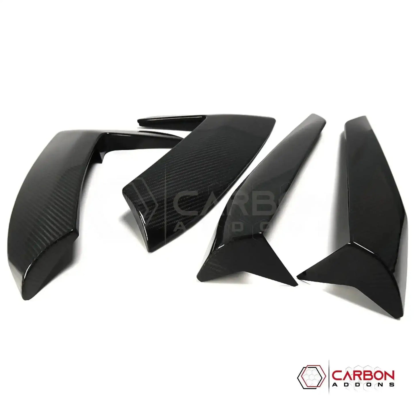 C8 Corvette Stingray Carbon Fiber Side Scoop Boomerang Trim Covers | Exterior Upgrade (2020–2027)