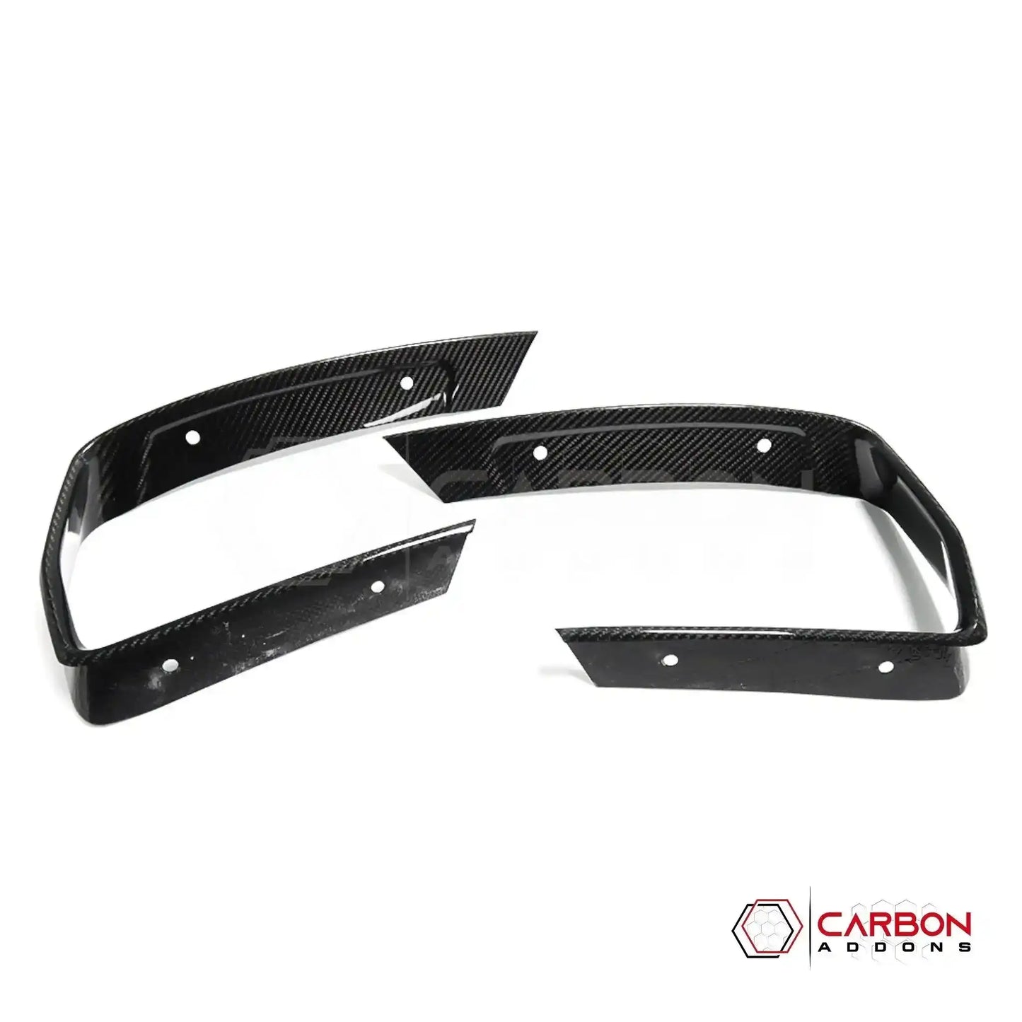 C8 Corvette Carbon Fiber Rear Bumper Exhaust Surround Trim Cover | 2020-2027