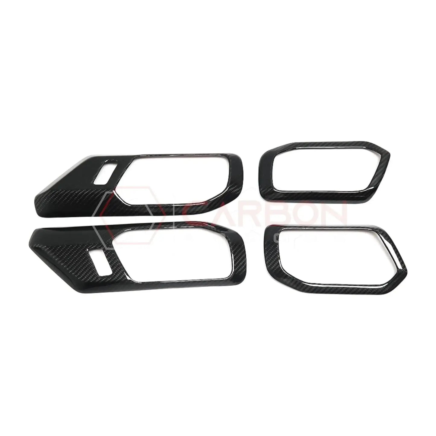 Real Carbon Fiber Interior Door Handle Trim Covers For 2021+ Ford Bronco