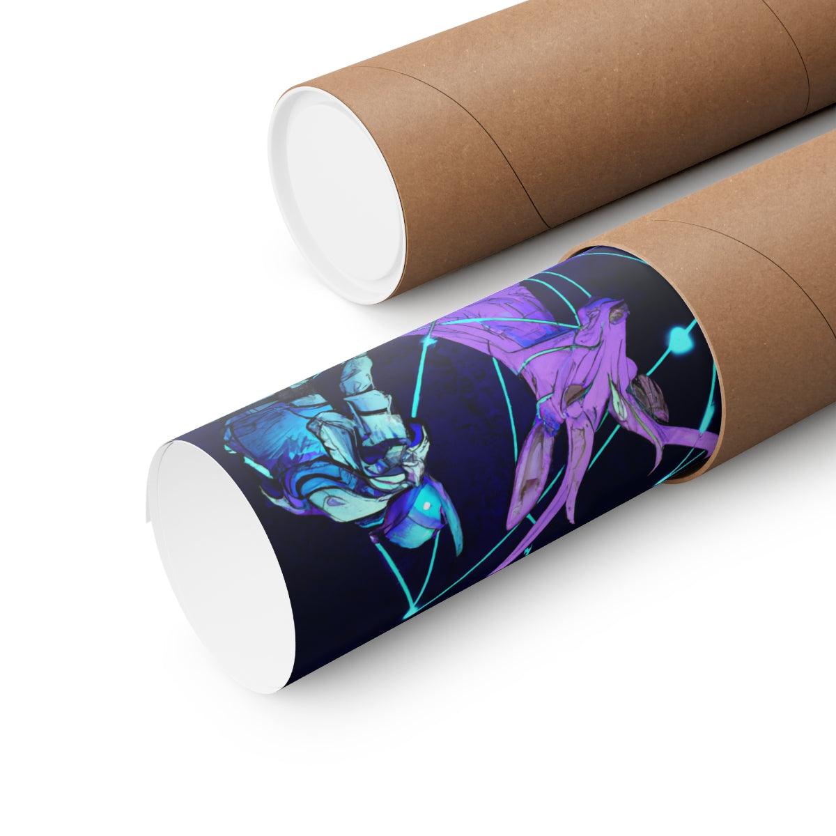 Cyberpunk deer hunting Posters - Martin Metalwork LLC