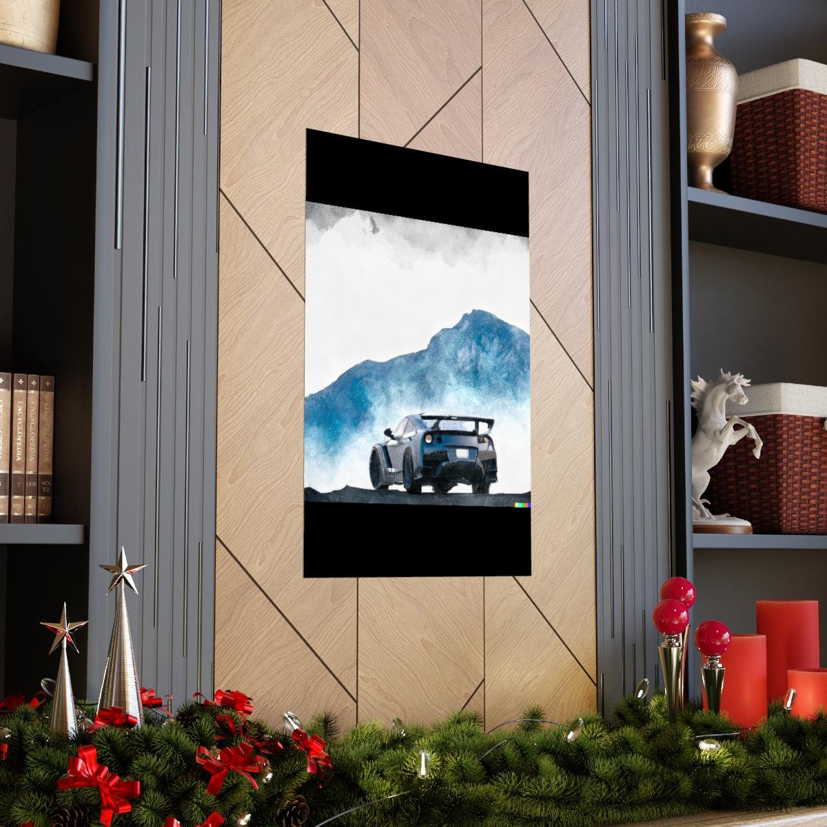 Nissan GTR water color Matte Vertical Posters - Martin Metalwork LLC
